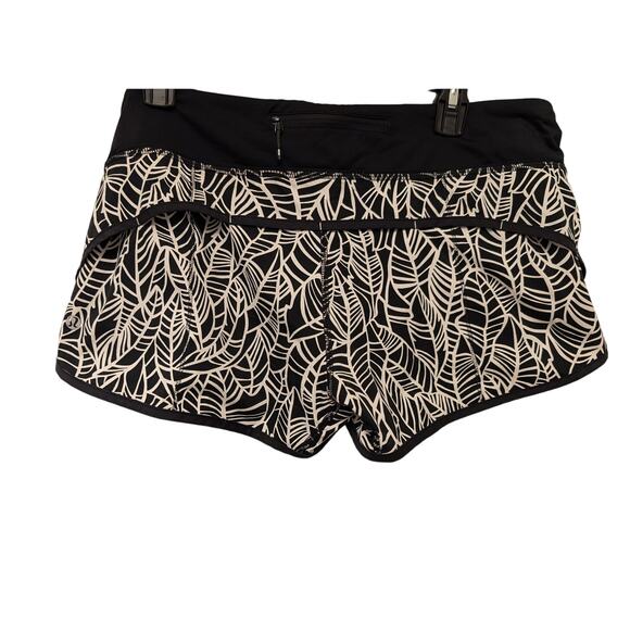 lululemon athletica Pants - Lululemon Run Speed Short Pretty Palm Black/White 3" Inseam